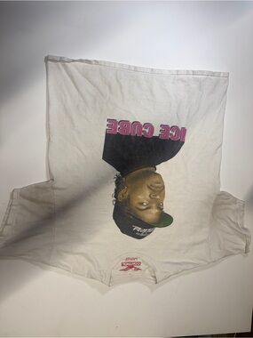 Ice Cube Graphic Tee - White with Pink & Black Print